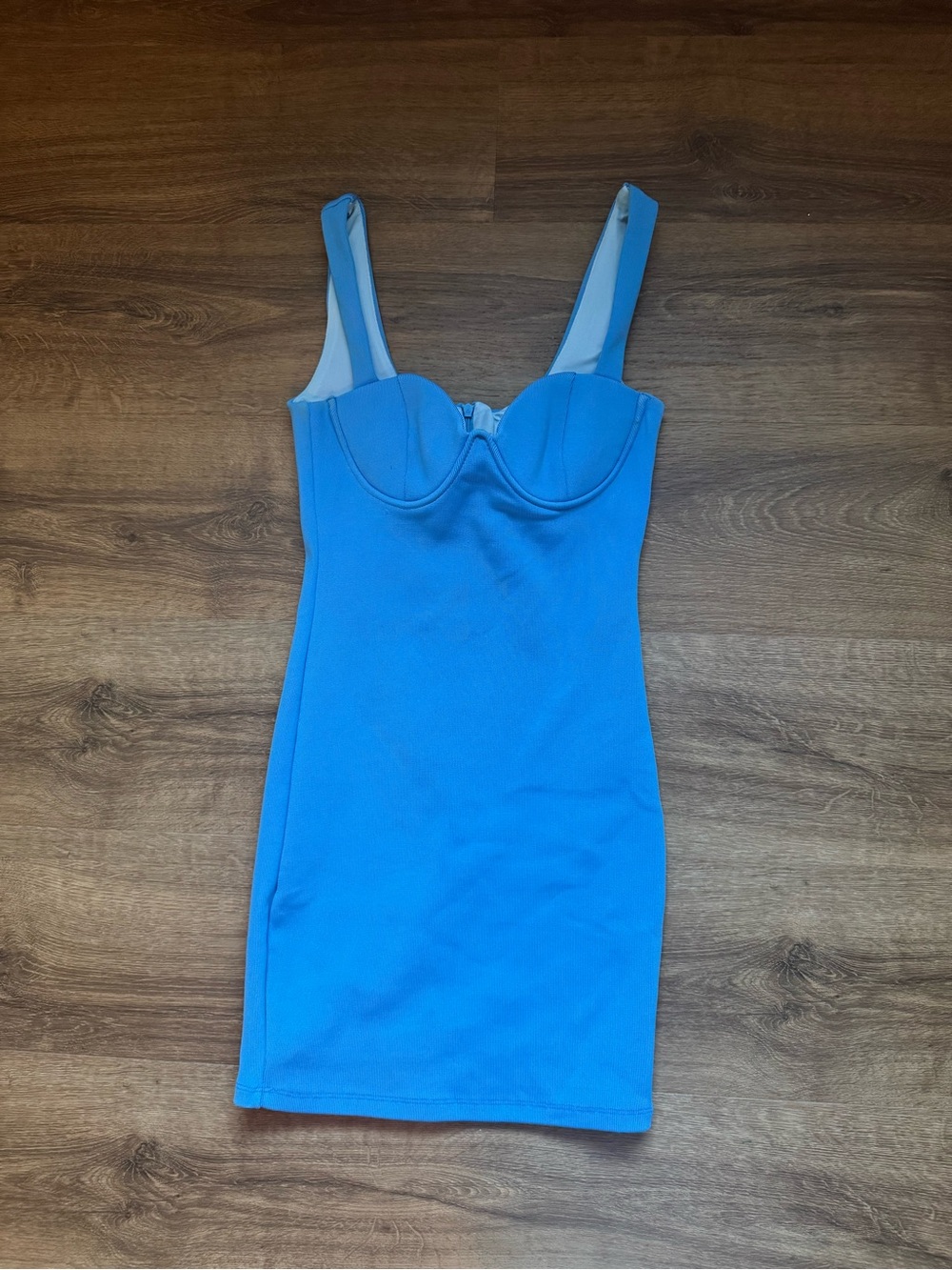 Hello Molly Sky Blue Bustier Mini Dress